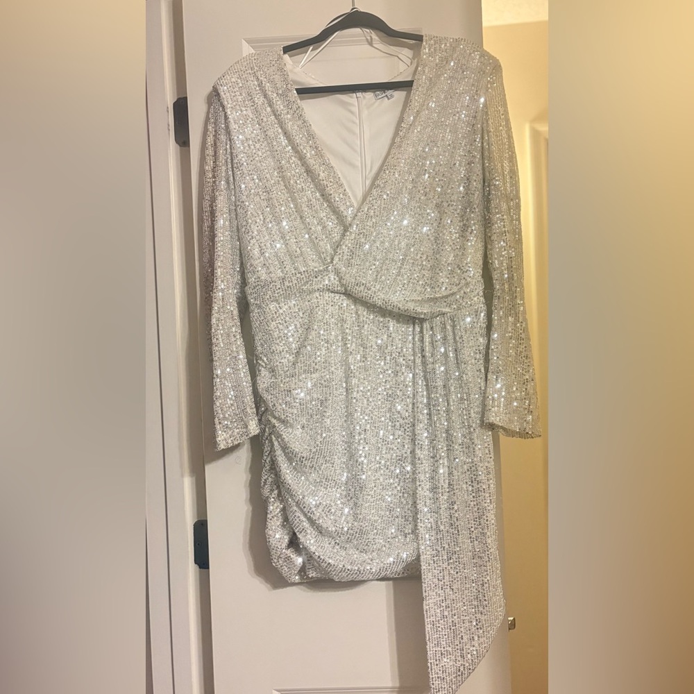 Silver sequin dress!